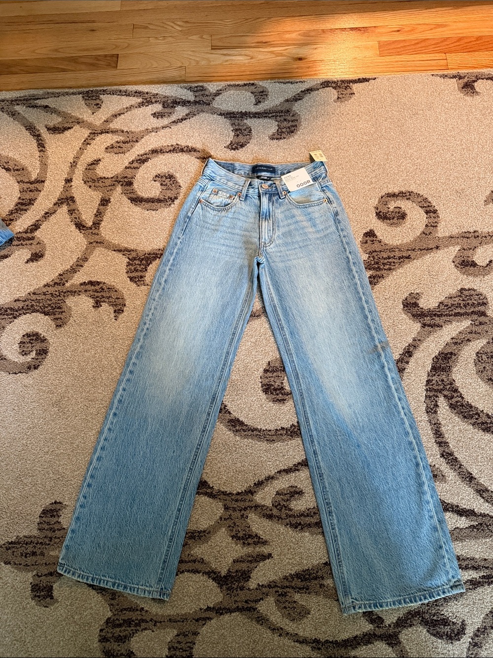 Aeropostale Light Blue High-Rise Wide Leg Baggy Jeans
